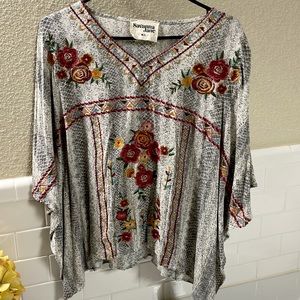 Savanna Jane Caftan style Embroidered top